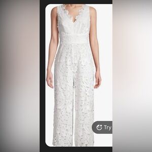 Trina Turk white lace Jumpsuit
